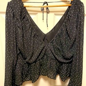 H&M | Blouse | XXL | Black | Polka Dot